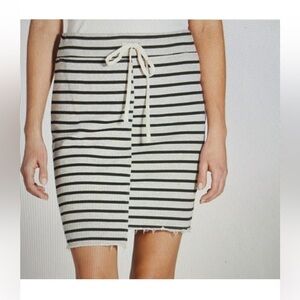 Sundry Solis Stripe Skirt  Grey/Black